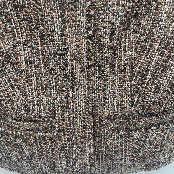 Michael Kors Womans Tweed Blazer Jacket Size 4 Brown Black NEW Snap Button - Picture 3 of 8